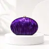 Bolsa Cruzada de Hombro Único de Nuevo Estilo Europeo y Americano para Comercio Exterior Transfronterizo, Bolso de Acrílico con Forma de Concha, Bolso de Mano de Moda para Bodas y Noches