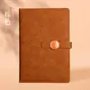 Caderno a5 logo personalizado escritório comercial caderno de alta aparência conjunto caixa de presente couro macio fivela planejador