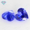 Huagang gema em forma de coração 123 # azul nano pedra nua atacado artificial safira anel de superfície nua diamante atacado