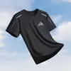 Camiseta Masculina de Manga Curta de Seda de Gelo Verão 2026 Nova Respirável para Corrida Esportes Meia Manga Masculina Top de Secagem Rápida