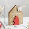 Adornos Decorativos de Madera de Anciano Navideño para Escritorio, Bloques de Construcción Creativos de Anciano, Manualidades, Accesorios de Exhibición de Escritorio