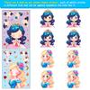 6 Hojas/Paquete Pegatinas Cambia-Caras de Dibujos Animados de Princesa Kt Transfronterizas DIY para Niños Lindas Pegatinas Puzzle de Princesas