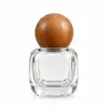 Estoque Pronto do Fabricante Frascos Quadrados e Redondos de 15ml Preto e Vermelho Degradê Frascos Conta-gotas Cosméticos Frascos de Óleo Essencial Frascos de Esmalte para Unhas de Beleza