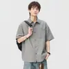Camiseta Polo Versátil de Manga Curta Estilo Japonês Soltinha de Verão Marca Tendência Novo Modelo 2026 Controle de Preço Masculino 108