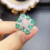 Anillos Populares de Piedras Naturales Múltiples al por Mayor de Fábrica Plata S925 Incrustados con Piedras Principales 3*3+5*7, Venta Directa desde Fábrica de Joyería