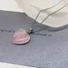 Explosiones al por mayor Collar de piedra natural de amor jade corazón de melocotón cristal en forma de corazón cadena de clavícula amor de amantes regalo de cumpleaños