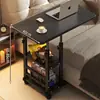 Mesa de Noche con Ruedas Pantalla Móvil Mesa para E-Sports Elevable Simple Mesa Pequeña Móvil