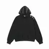 Moletom com capuz cinza minimalista de alta qualidade para homens e mulheres, outono e inverno, corte solto com estampa de estrela, jaqueta moletom estilosa para casais