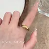 Anel de Dedo com Contas Gato Baguete Francesa Pedra Olho de Tigre Imitação para Mulheres 2025 Novo Estilo Simples de Alta Qualidade Design de Nicho