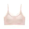 Sutiã camisola de Lyocell respirável e amigo da pele com renda floral francesa e lindo design nas costas, lingerie sem costura para meninas