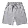 Shorts casuais masculinos de verão da moda, de marca, com corte solto, tamanho grande, calças masculinas de comprimento até o joelho, estilo americano, nas cores preto e cinza