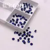 34 # Corindón Azul Piedra Preciosa Redonda Piedra Suelta Zafiro Sintético Joyería Incrustación Piedra Accesorio Fabricante Venta al por Mayor en Stock