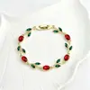 Pulseira de tulipa best-seller transfronteiriça, requintada e de alta qualidade, pulseira floral moderna e versátil, joias de luxo leve e design personalizado