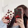 Comercio Exterior Más Vendido Funda Roja con Rubor para Niña Linda para Apple 17 Pro iPhone 18/15 Funda de Silicona