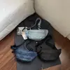 2026 Nueva Moda Casual Simple Bolso de Pecho de Mezclilla para Mujer, Bolso Ligero tipo Dumpling con Adorno de Pedrería, Bolso Cruzado, Bolso Pequeño Versátil