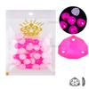 Vidro fluorescente costurado à mão rosa diamante rosa gota d'água satélite neon formato especial pedra plana costurada à mão acessórios de joias de strass DIY