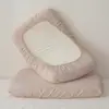 Funda de almohada acolchada de algodón puro color sólido, algodón lavado, lavable, transpirable y cómoda para todas las estaciones, adecuada para dormitorios de estudiantes
