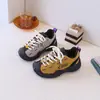 Zapatos de Senderismo para Niñas para Viajes al Aire Libre 2026, Tenis Infantiles con Bloques de Color y Perlas, Nuevos Zapatos Casuales para Niños de Otoño