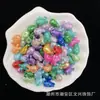 7*12mm pez dorado perla de imitación ABS pulsera DIY cadena de teléfono móvil colgante para coche joyería accesorios de cuentas rojo neto tiembla en vivo
