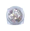 Novas Lantejoulas Iridescentes Brilhantes de Estrela para Nail Art de Natal, Populares no Japão e na Coreia, Glitter de Estrela de Cinco Pontas Grande e Pequeno para Decoração de Unhas