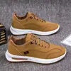 Zapatos Deportivos Casuales de Cuero de Moda para Hombre Estilo Coreano Versátiles Zapatos de Papá Zapatos de Hombre Zapatos de Tela para Correr Zapatos de Estudiante
