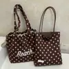 Ruien 2026 Bolso Nuevo Bolso Casual de Hombro Único Estilo Universitario para Mujer Viaje Diario Letra Versión Coreana Gran Capacidad