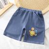Pantalones vaqueros de verano para niños y niñas, nuevos pantalones de cinco puntos, pantalones cortos lavables para bebés, pantalones casuales elásticos para niños de secundaria