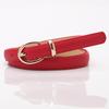 Cinto fino feminino Joker moda cinto feminino 1,4 de largura imitação de pele de porco decorativo calças com cinto preto de estudante atacado