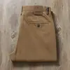 Pantalones caqui gruesos, holgados, largos para hombre de otoño e invierno, suaves y cómodos, de cintura alta, pierna recta, pantalones casuales de negocios