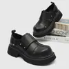 Zapatos Derby Gruesos de Cuero para Hombre con Suela Gruesa, Aumentadores de Altura, Diseño de Punta Elevada, Zapatos de Cuero Grandes, Zapatos de Negocios de Moda para Hombre, Novedad Primavera 2025