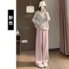 Pantalones de Maternidad Estilo Otoño/Invierno Casual de Pierna Ancha para Abrigo 2026 Nuevo Pierna Recta Holgada Talla Grande 200 jin Ropa de Maternidad