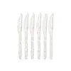 Cuchillo, Tenedor y Cuchara de Cristal Transparente con Polvo Dorado, Cuchillo, Tenedor y Cuchara Desechables para Fiesta, Fiesta de Cumpleaños, Decoración de Fiesta, Tenedor para Pastel y Postre