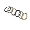 Anillo de resorte rectangular semiovalado en pulgadas, forma de huevo, aleación de zinc, anillo abierto, herrajes para equipaje, anillo de resorte