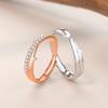 Anillo de pareja con espinas entrelazadas, diseño de nicho, anillo Mobius, anillo abierto simple con microincrustaciones para generar cabello.