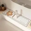 Tapete para Torneira Macio de Terra de Diatomáceas Banheiro Absorvente Secagem Rápida Tapete Bancada de Pia de Banheiro Cozinha Tapete para Vaso Sanitário