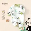 Macacão Acolchoado para Bebê, Roupas de Bebê para Outono e Inverno, Roupas Quentes para Engatinhar de Recém-Nascido, Roupas de Casa com Proteção Inclinada para a Barriga