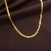 Comercio exterior Europa y Estados Unidos joyería al por mayor joyería de moda transfronteriza galvanoplastia collar de oro de 18 quilates cadena de cuello de 5 mm una generación de artículos para el cabello