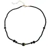Suministro Exclusivo Transfronterizo de Nueva Cadena para Clavícula Negra Hecha a Mano con Perlas Estilo Chino para Mujer, Collar Elegante de Nicho Retro Estilo Nacional de Lujo Ligero
