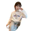 Camiseta Infantil Manga Longa Estampa de Desenho 100% Algodão Primavera e Outono 2026 Novo Estilo Criança Estudante Bebê Camada Base Top