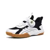 Zapatos Nuevos para Niños de Tenis de Mesa Bádminton Zapatos Profesionales con Hebilla Giratoria Zapatos para Niños Zapatos Deportivos de Cuero Antideslizantes Zapatos para Niñas Zapatos para Niños
