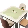 Mantel Cuadrado Simple, Impermeable, Resistente al Aceite, No Requiere Lavado, Resistente al Calor, Mantel, Mantel Protector Cuadrado de Vidrio Suave de PVC para Mesa de Café