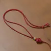 Cuerda de collar semiacabada con nudo de mandala ajustable, colgante, colgante de jade, cordón, cuerda tejida, cuerda para colgar al por mayor