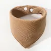 Toalla de Babero de Gasa de Cuatro Capas Lisa para Bebé, Toalla Triangular, Babero para Recién Nacido, Babero para Bebé con Broche Transfronterizo Amazon