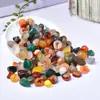 Venta al por mayor de fábrica decoración de maceta de grava de piedra de ágata de colores piedra de Buda ágata de colores ágata de partícula grande grava de ágata