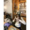 Estilo miu dulce chica botón frontal básico tejido mujer manga larga cuello redondo corte ajustado mostrar delgado capa base ropa interior de alta calidad