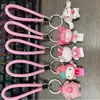 Chaveiro de Urso de Cristal Desenho Animado com Laço de Corda Trançada, Pingente de Pelúcia de Urso, Presente de Máquina de Garra de Shopping, Pequeno Presente com Código QR