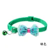 Coleira de Animal de Estimação com Laço de Bolinhas Laço de Bolinhas Pequenas para Gato Acessórios para Animais de Estimação Coleira com Sino para Gato e Cachorro