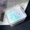 Polvo de Brillo Láser Mixto, Polvo Fino Iridiscente, Lentejuelas Hexagonales, Polvo de Brillo Fluyente, Mahjong de Arena Movediza Hecho a Mano DIY Europeo y Americano