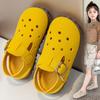 Sapatos Croc Infantis 2025 Primavera e Verão Novos Sandálias de Solado Macio para Meninos Sapatos de Bebê para Meninas Sapatos de Bebê Sandálias