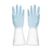 Luvas de lavar louça duráveis à prova d'água borracha látex escova de cozinha lavar louça lavar roupas trabalho doméstico limpeza